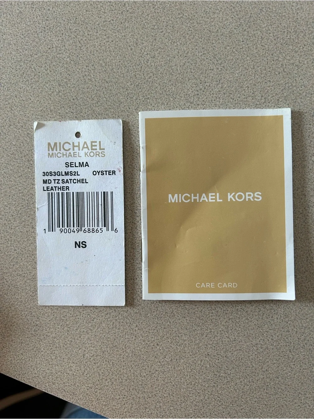 Michael Kors Selma Saffano Leather Medium Satchel in Oyster - Picture 8 of 16